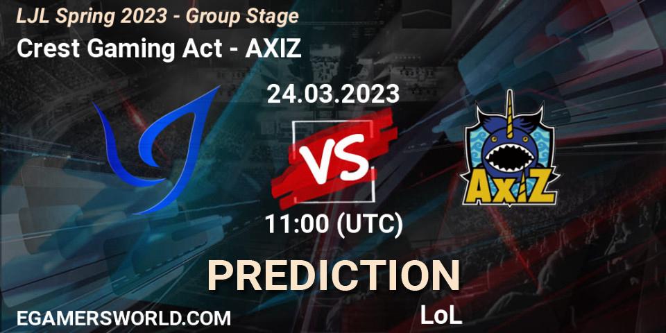 Crest Gaming Act - AXIZ: прогноз. 24.03.23, LoL, LJL Spring 2023 - Group Stage