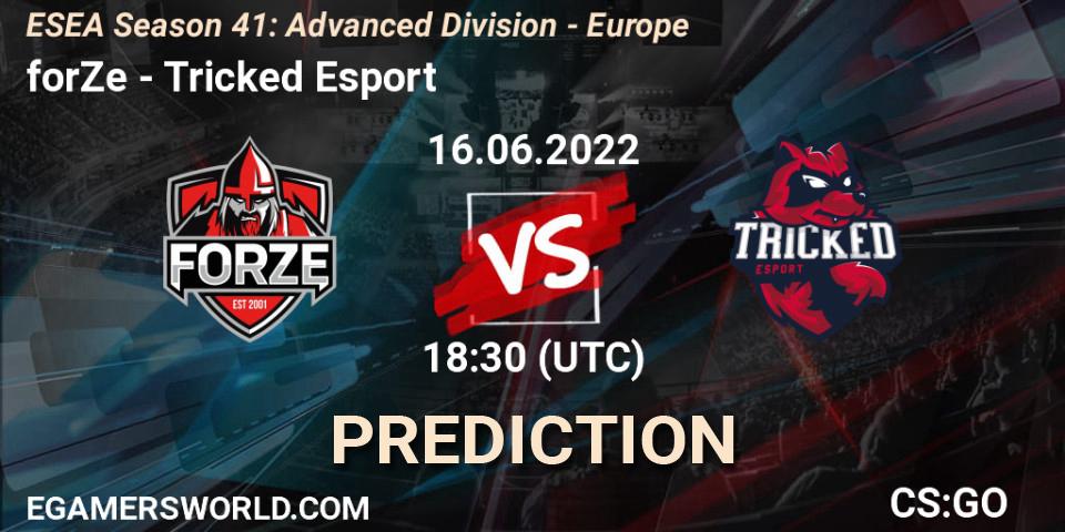 forZe - Tricked Esport: прогноз. 16.06.22, CS2 (CS:GO), ESEA Season 41: Advanced Division - Europe