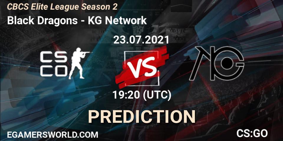 Black Dragons - KG Network: прогноз. 23.07.2021 at 19:20, Counter-Strike (CS2), CBCS Elite League Season 2