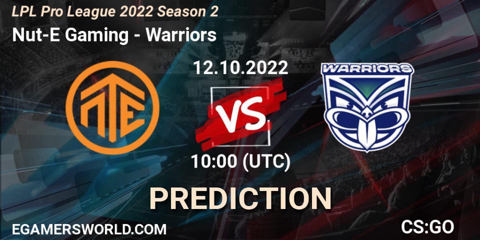Nut-E Gaming - Warriors: прогноз. 12.10.2022 at 10:00, Counter-Strike (CS2), LPL Pro League 2022 Season 2
