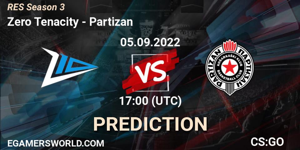 Zero Tenacity - Partizan: прогноз. 05.09.22, CS2 (CS:GO), RES Season 3