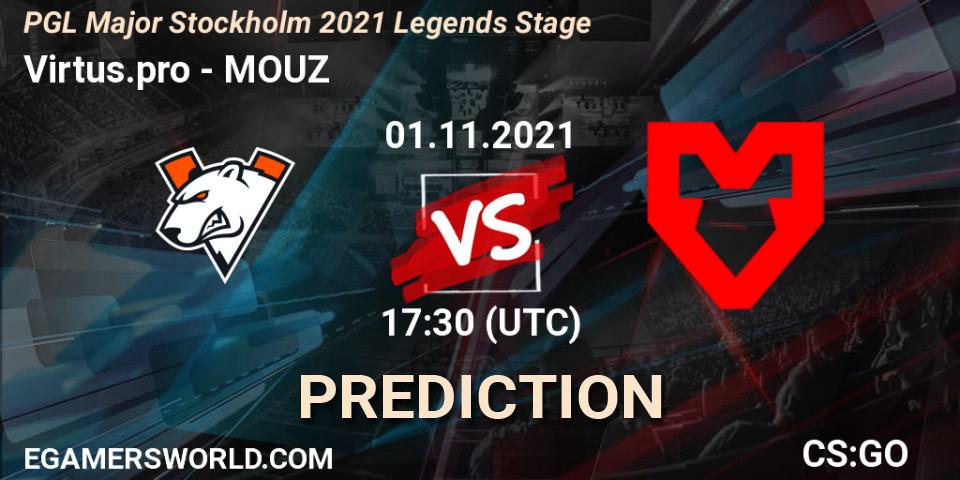 Virtus.pro - MOUZ: прогноз. 01.11.21, CS2 (CS:GO), PGL Major Stockholm 2021 Legends Stage