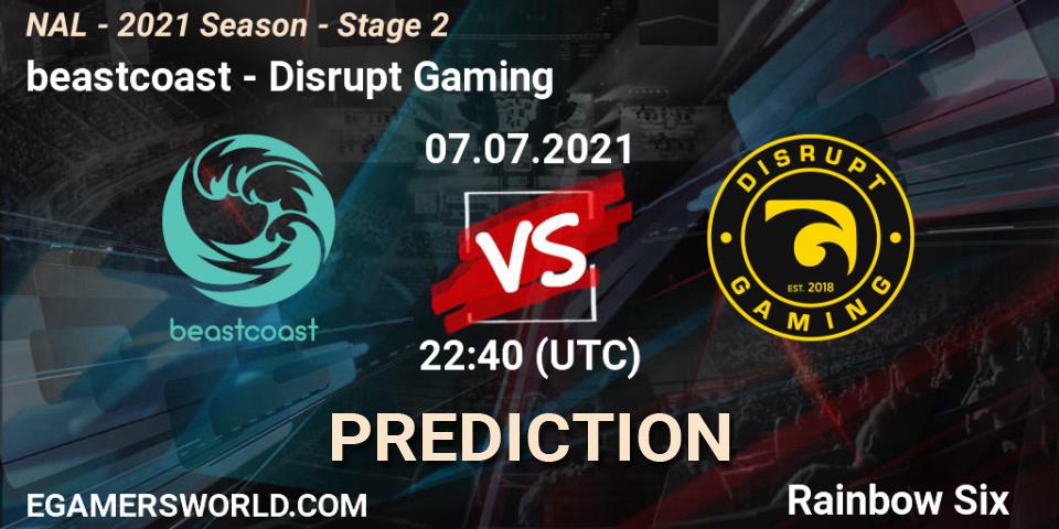 beastcoast - Disrupt Gaming: прогноз. 07.07.2021 at 23:10, Rainbow Six, NAL - 2021 Season - Stage 2