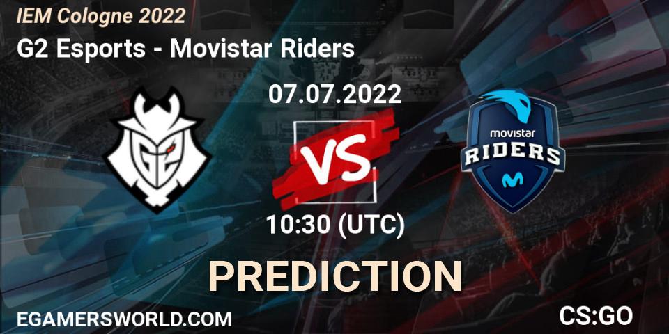 G2 Esports - Movistar Riders: прогноз. 07.07.2022 at 10:30, Counter-Strike (CS2), IEM Cologne 2022