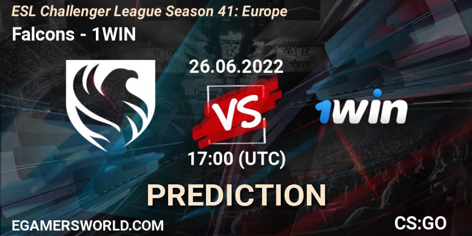 Falcons - 1WIN: прогноз. 26.06.2022 at 17:00, Counter-Strike (CS2), ESL Challenger League Season 41: Europe