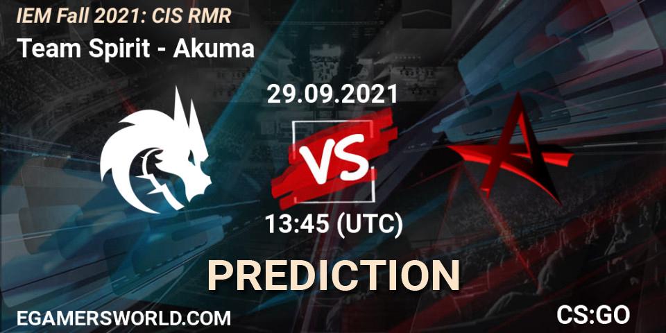 Team Spirit - Akuma: прогноз. 29.09.2021 at 14:15, Counter-Strike (CS2), IEM Fall 2021: CIS RMR