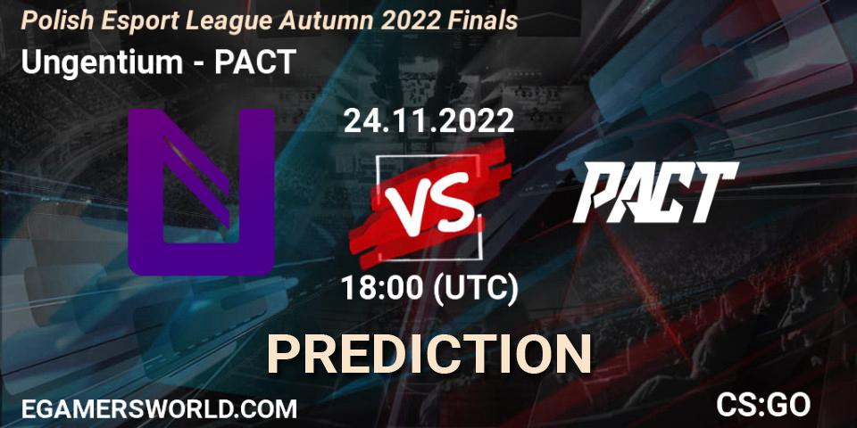 Ungentium - PACT: прогноз. 24.11.2022 at 18:05, Counter-Strike (CS2), ESL Mistrzostwa Polski Autumn 2022