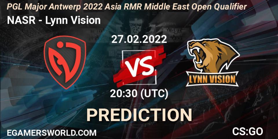 NASR - Lynn Vision: прогноз. 27.02.2022 at 20:30, Counter-Strike (CS2), PGL Major Antwerp 2022 Asia RMR Middle East Open Qualifier