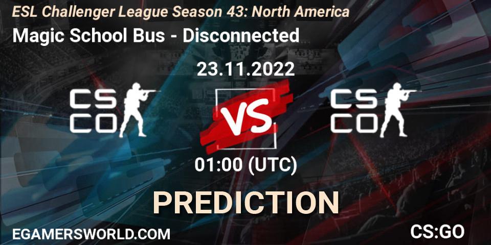 Magic School Bus - Disconnected: прогноз. 23.11.2022 at 01:00, Counter-Strike (CS2), ESL Challenger League Season 43: North America