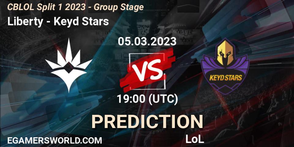 Liberty - Keyd Stars: прогноз. 05.03.2023 at 19:00, LoL, CBLOL Split 1 2023 - Group Stage