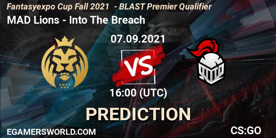 MAD Lions - Into The Breach: прогноз. 07.09.2021 at 16:30, Counter-Strike (CS2), Fantasyexpo Cup Fall 2021 - BLAST Premier Qualifier