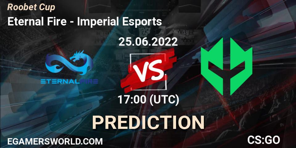 Eternal Fire - Imperial Esports: прогноз. 25.06.2022 at 17:00, Counter-Strike (CS2), Roobet Cup