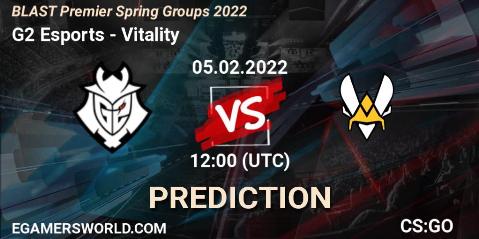 G2 Esports - Vitality: прогноз. 05.02.2022 at 12:15, Counter-Strike (CS2), BLAST Premier Spring Groups 2022