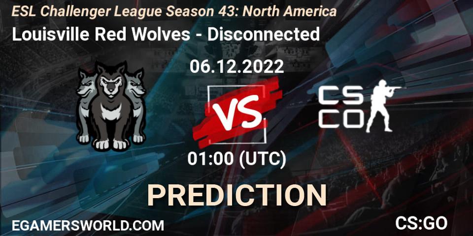 Louisville Red Wolves - Disconnected: прогноз. 06.12.22, CS2 (CS:GO), ESL Challenger League Season 43: North America