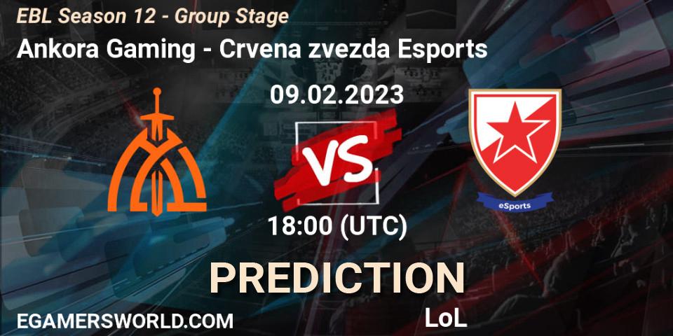 Ankora Gaming - Crvena zvezda Esports: прогноз. 09.02.23, LoL, EBL Season 12 - Group Stage