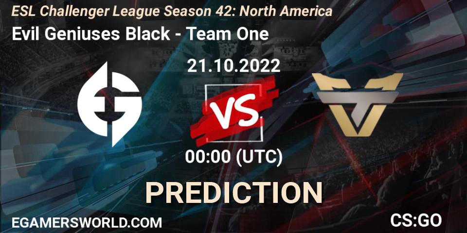Evil Geniuses Black - Team One: прогноз. 21.10.22, CS2 (CS:GO), ESL Challenger League Season 42: North America