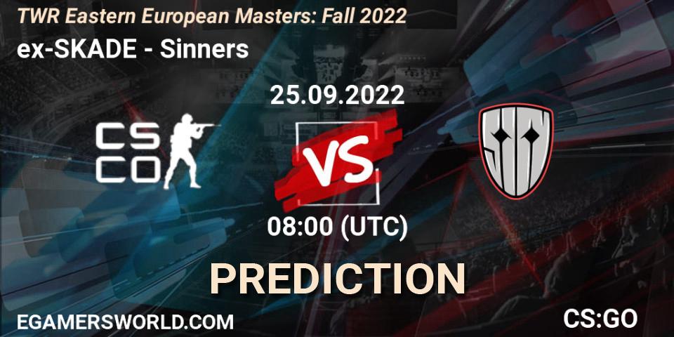 ex-SKADE - Sinners: прогноз. 25.09.22, CS2 (CS:GO), TWR Eastern European Masters: Fall 2022
