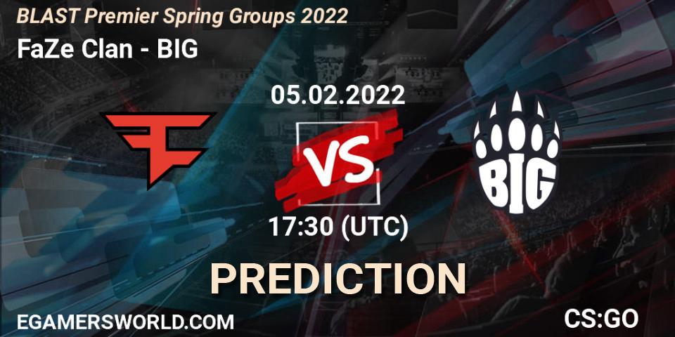 FaZe Clan - BIG: прогноз. 05.02.22, CS2 (CS:GO), BLAST Premier Spring Groups 2022