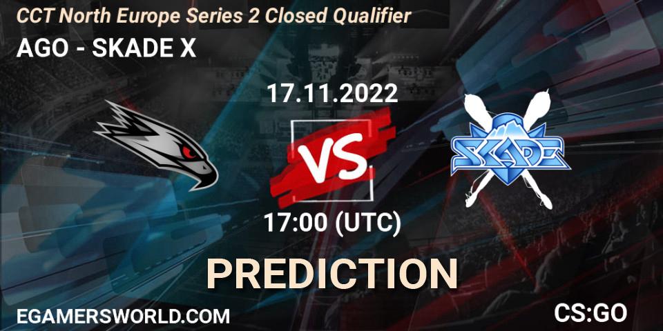 AGO - SKADE X: прогноз. 17.11.2022 at 17:10, Counter-Strike (CS2), CCT North Europe Series 2 Closed Qualifier