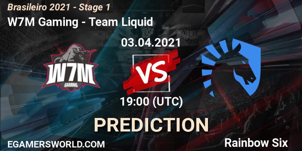 W7M Gaming - Team Liquid: прогноз. 03.04.2021 at 19:00, Rainbow Six, Brasileirão 2021 - Stage 1