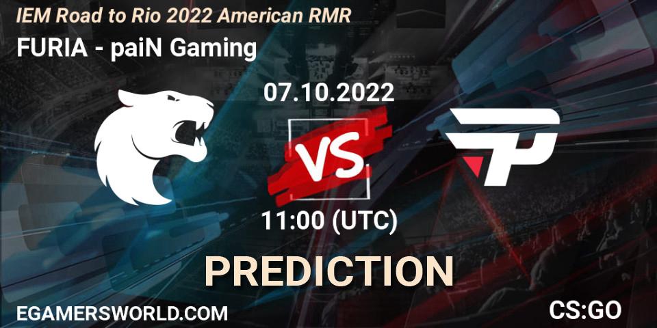 FURIA - paiN Gaming: прогноз. 07.10.2022 at 11:00, Counter-Strike (CS2), IEM Road to Rio 2022 American RMR
