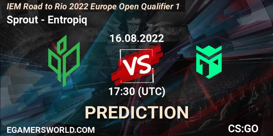 Sprout - Entropiq: прогноз. 16.08.2022 at 17:30, Counter-Strike (CS2), IEM Road to Rio 2022 Europe Open Qualifier 1