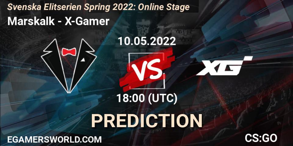 Marskalk - X-Gamer: прогноз. 10.05.2022 at 18:00, Counter-Strike (CS2), Svenska Elitserien Spring 2022: Online Stage