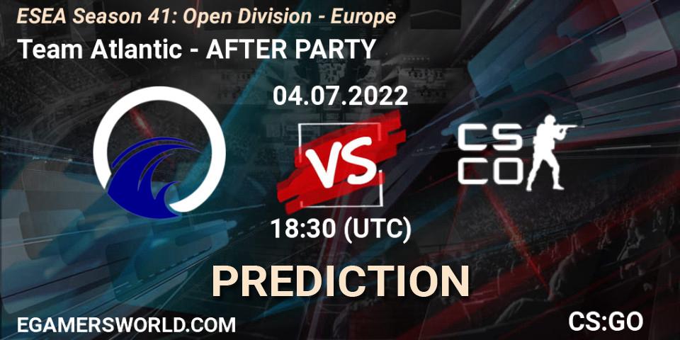 Team Atlantic - AFTER PARTY: прогноз. 04.07.2022 at 17:30, Counter-Strike (CS2), ESEA Season 41: Open Division - Europe