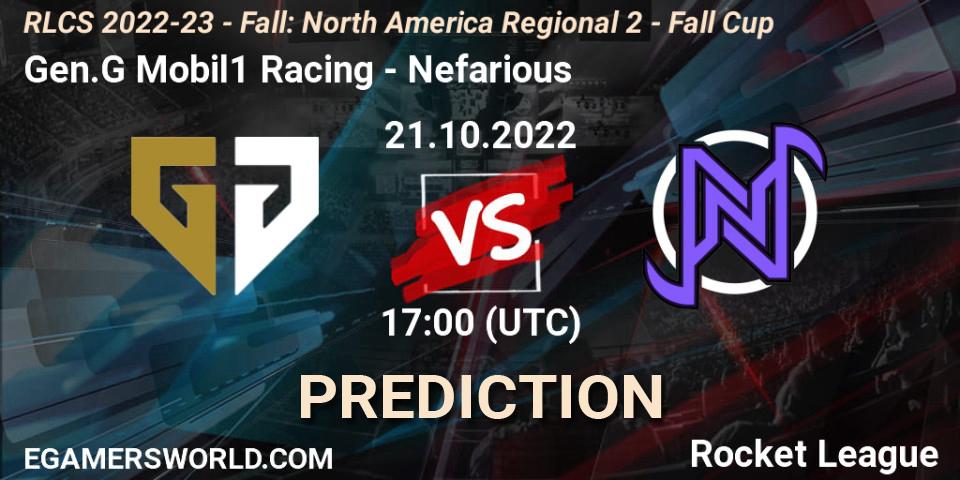 Gen.G Mobil1 Racing - Flashes of Brilliance: прогноз. 21.10.2022 at 17:00, Rocket League, RLCS 2022-23 - Fall: North America Regional 2 - Fall Cup