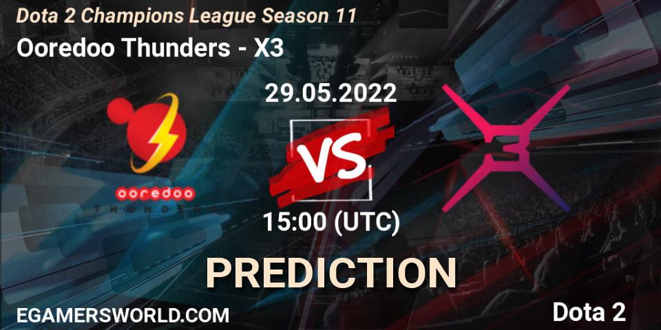Ooredoo Thunders - X3: прогноз. 29.05.22, Dota 2, Dota 2 Champions League Season 11