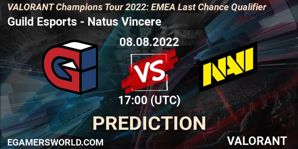 Guild Esports - Natus Vincere: прогноз. 08.08.2022 at 16:15, VALORANT, VCT 2022: EMEA Last Chance Qualifier