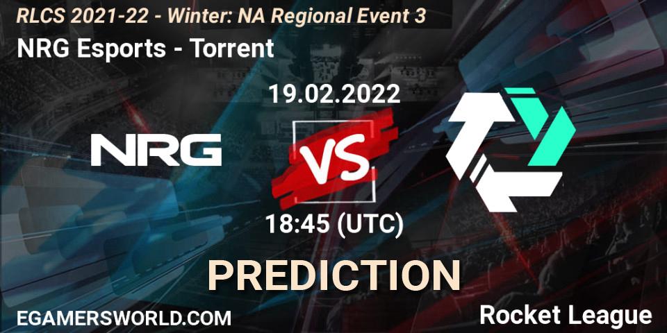 NRG Esports - Torrent: прогноз. 19.02.2022 at 18:45, Rocket League, RLCS 2021-22 - Winter: NA Regional Event 3
