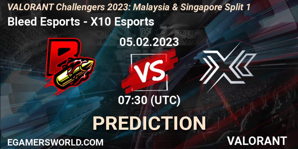 Bleed Esports - X10 Esports: прогноз. 05.02.23, VALORANT, VALORANT Challengers 2023: Malaysia & Singapore Split 1