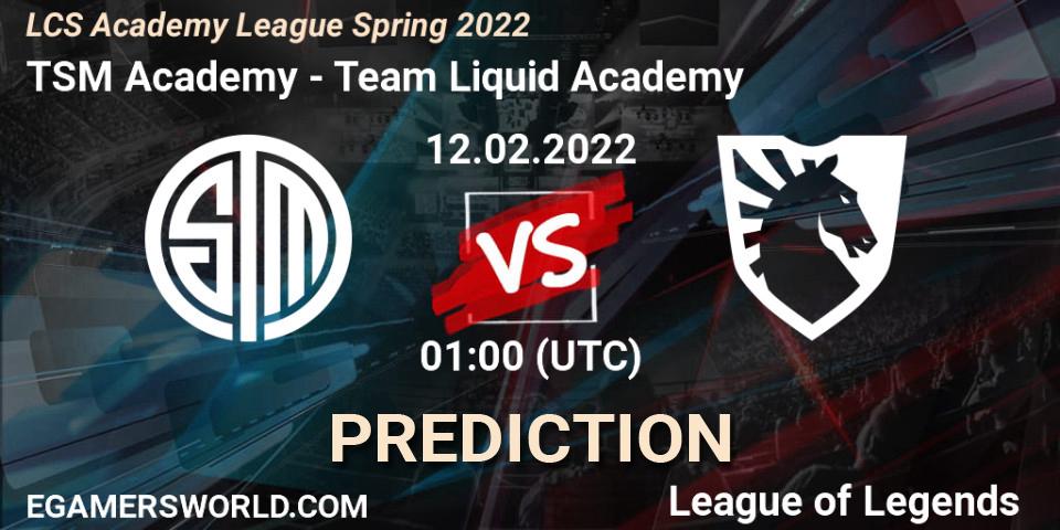 TSM Academy - Team Liquid Academy: прогноз. 12.02.2022 at 01:00, LoL, LCS Academy League Spring 2022