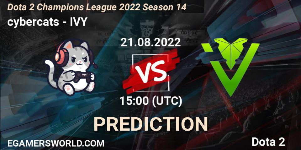 cybercats - IVY: прогноз. 21.08.2022 at 15:33, Dota 2, Dota 2 Champions League 2022 Season 14