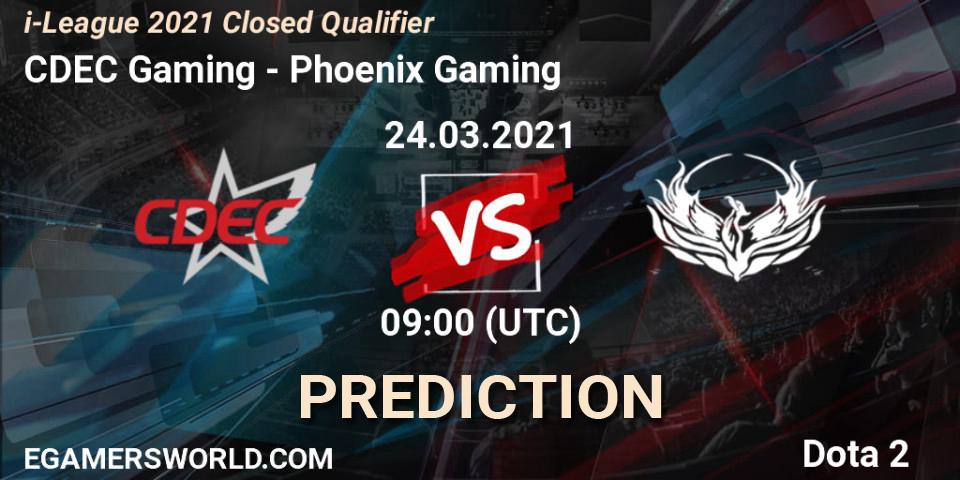 CDEC Gaming - Phoenix Gaming: прогноз. 24.03.2021 at 07:40, Dota 2, i-League 2021 Closed Qualifier