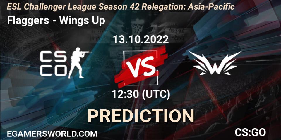 Flaggers - Wings Up: прогноз. 13.10.2022 at 12:30, Counter-Strike (CS2), ESL Challenger League Season 42 Relegation: Asia-Pacific