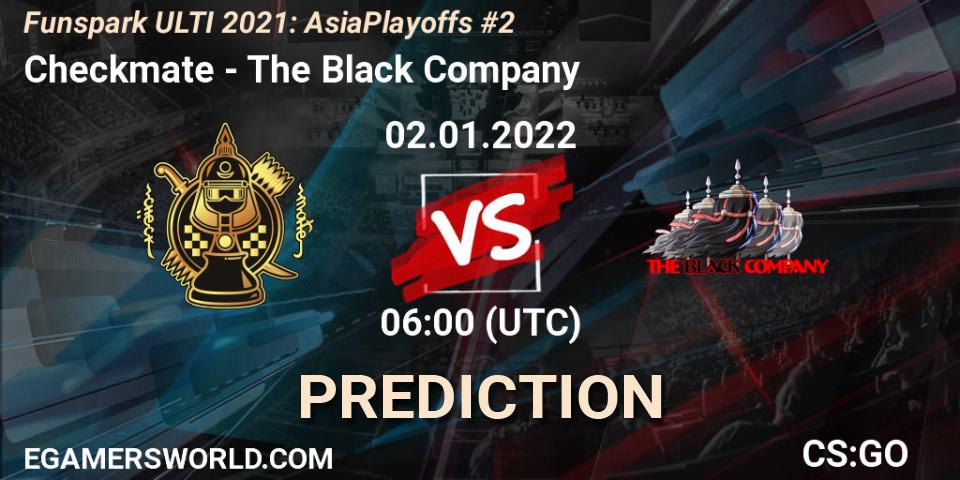 Checkmate - The Black Company: прогноз. 02.01.2022 at 06:00, Counter-Strike (CS2), Funspark ULTI 2021 Asia Playoffs 2