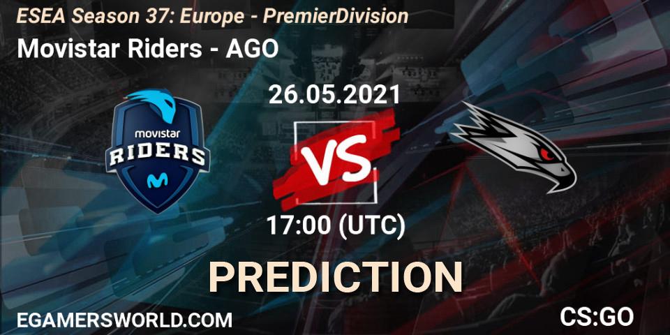 Movistar Riders - AGO: прогноз. 26.05.2021 at 17:00, Counter-Strike (CS2), ESEA Season 37: Europe - Premier Division