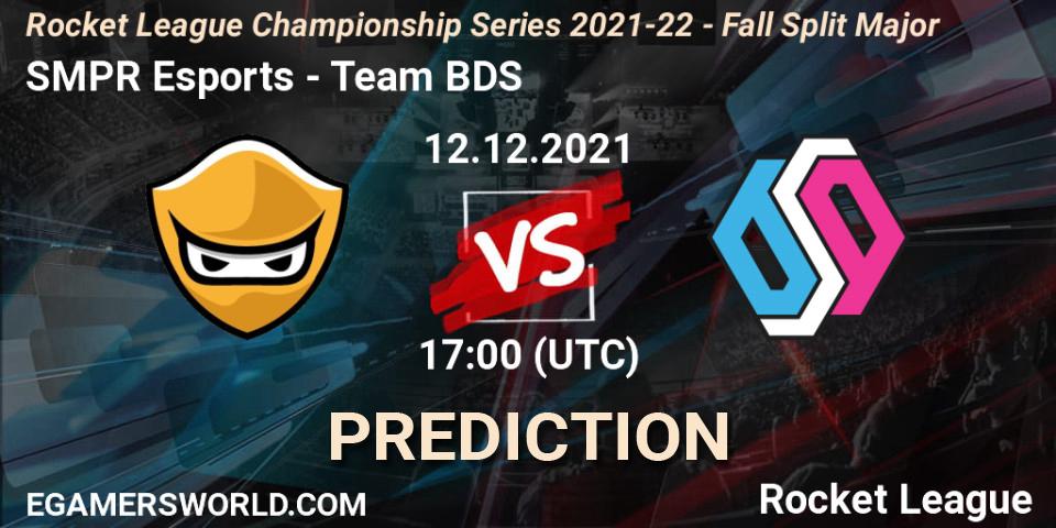 SMPR Esports - Team BDS: прогноз. 12.12.21, Rocket League, RLCS 2021-22 - Fall Split Major
