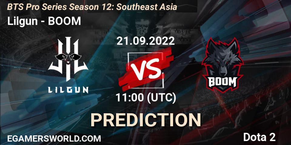Lilgun - BOOM: прогноз. 21.09.2022 at 11:03, Dota 2, BTS Pro Series Season 12: Southeast Asia