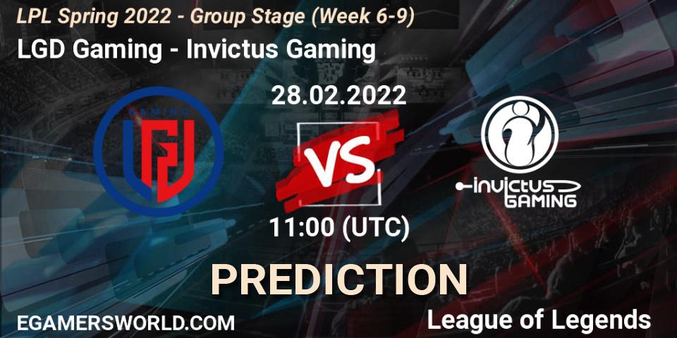 LGD Gaming - Invictus Gaming: прогноз. 28.02.22, LoL, LPL Spring 2022 - Group Stage (Week 6-9)