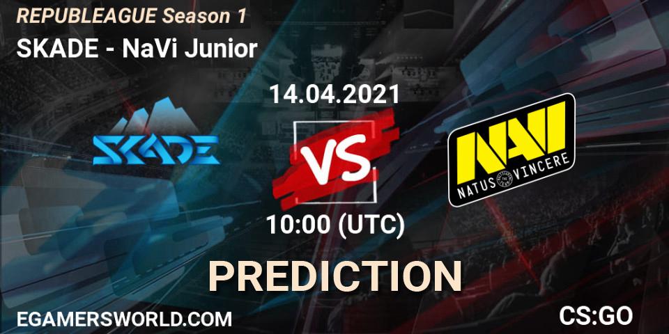 SKADE - NaVi Junior: прогноз. 14.04.2021 at 10:00, Counter-Strike (CS2), REPUBLEAGUE Season 1