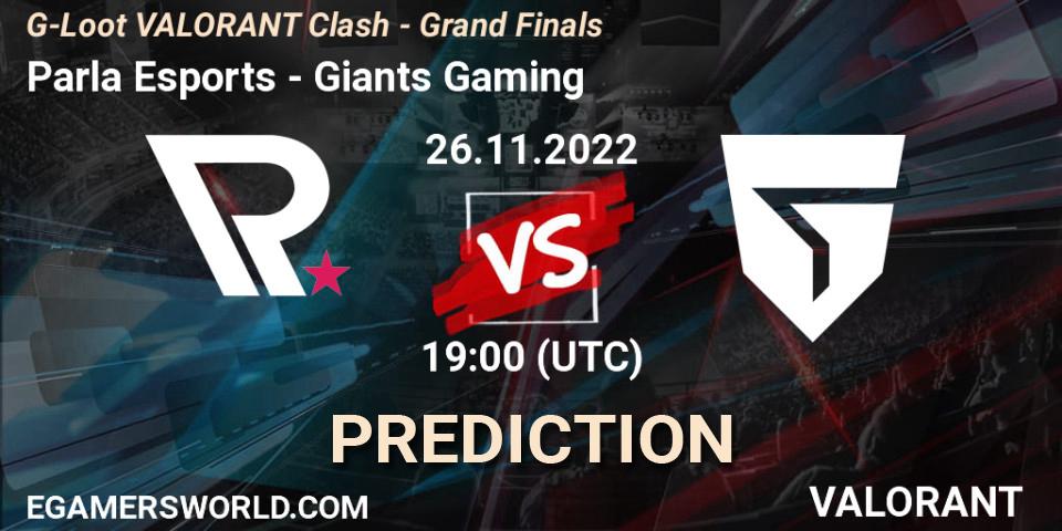 Parla Esports - Giants Gaming: прогноз. 26.11.22, VALORANT, G-Loot VALORANT Clash - Grand Finals