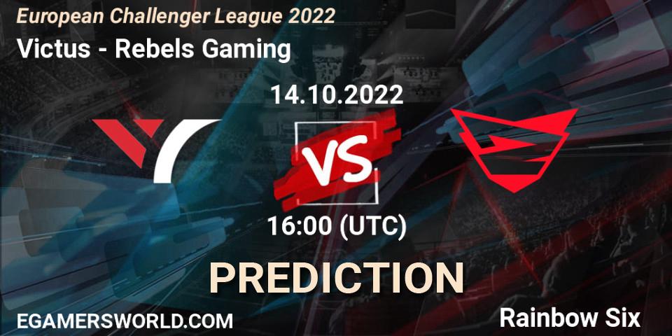 Victus - Rebels Gaming: прогноз. 14.10.2022 at 16:00, Rainbow Six, European Challenger League 2022