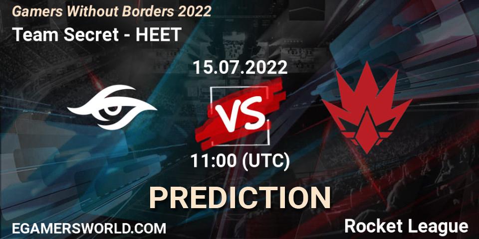 Team Secret - HEET: прогноз. 15.07.22, Rocket League, Gamers Without Borders 2022