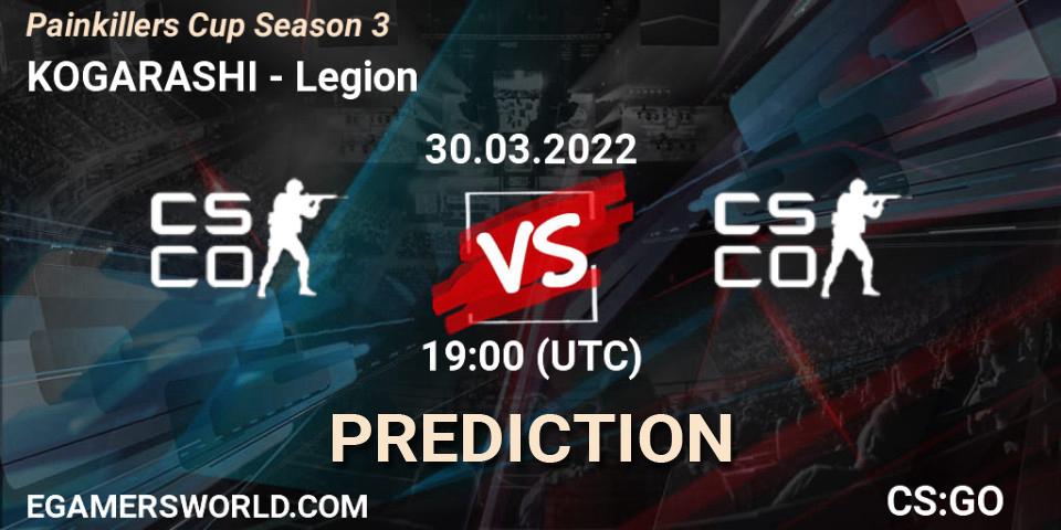 KOGARASHI - Legion: прогноз. 30.03.2022 at 19:00, Counter-Strike (CS2), Painkillers Cup Season 3