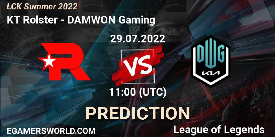 KT Rolster - DAMWON Gaming: прогноз. 29.07.2022 at 11:00, LoL, LCK Summer 2022