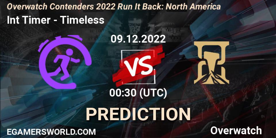 Int Timer - Timeless: прогноз. 09.12.2022 at 00:30, Overwatch, Overwatch Contenders 2022 Run It Back: North America