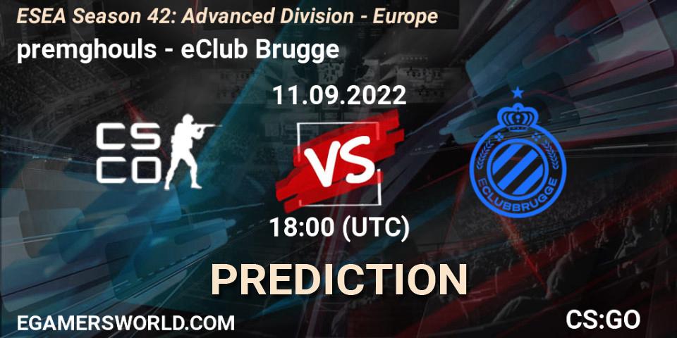premghouls - eClub Brugge: прогноз. 11.09.22, CS2 (CS:GO), ESEA Season 42: Advanced Division - Europe